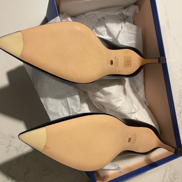 Stuart Weitzman Anny 70 Black leather pumps (brand new) size 37 - Picture 5 of 9